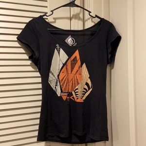 Black Volcom Blouse